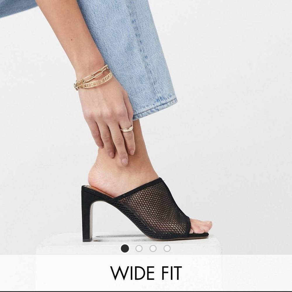 Asos Wide Width Mesh Mule Shoe
